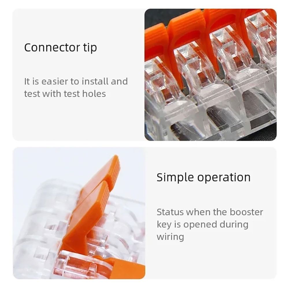 Push Fit Connector - 10Pcs 2/3/4/5 Pins Electrical Wire Connector